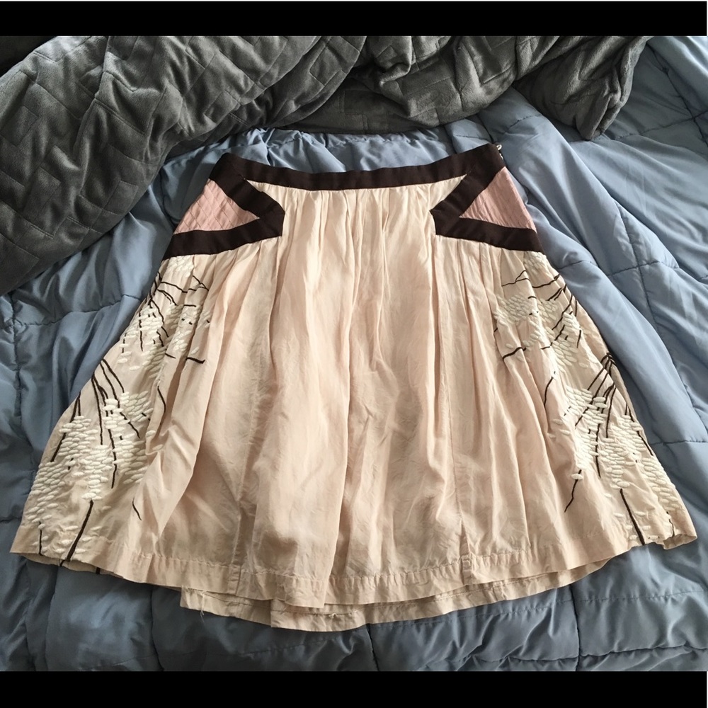 Anthropologie Floreat bai mu dan embroidered skirt, 8